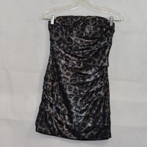 Lepoard Print Stretch Body Con Dress SZ S Katherine K